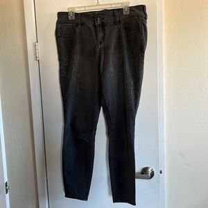 Faded black Torrid jeggings with bling! Size 14 R.